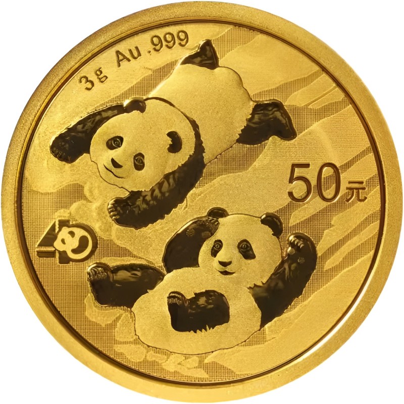 Золотая монета Китая 