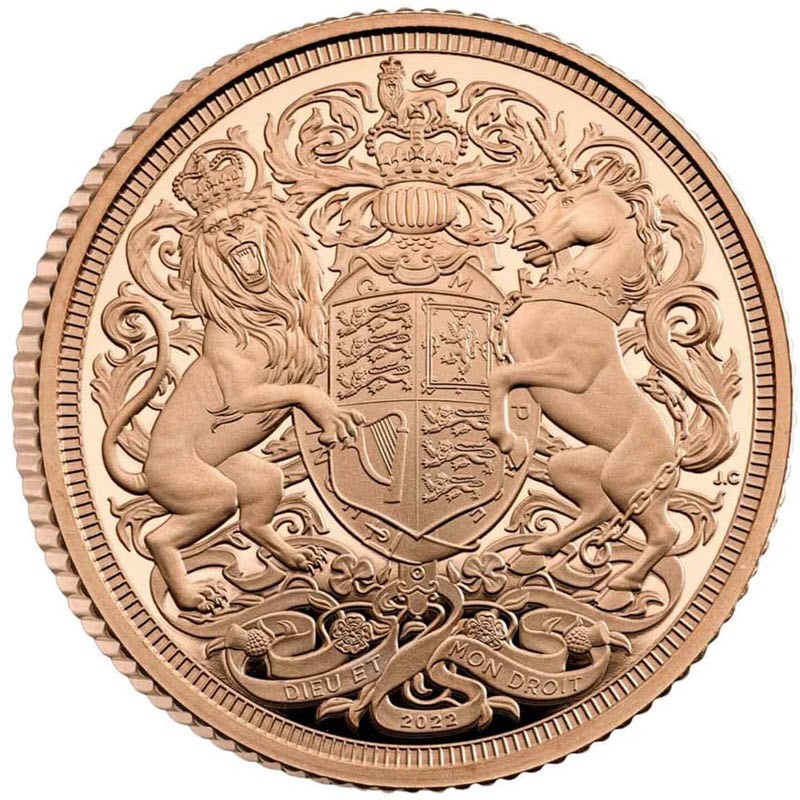 Золотая монета Великобритании 