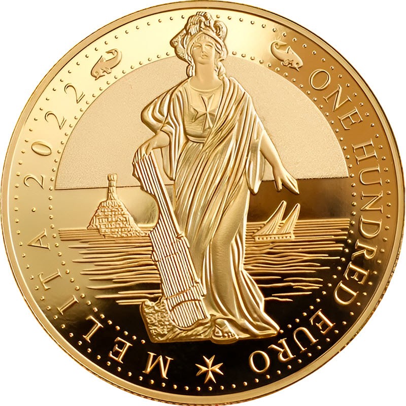 Золотая монета Мальты 