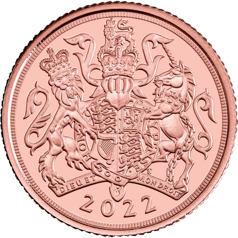 Золотая монета Великобритании 