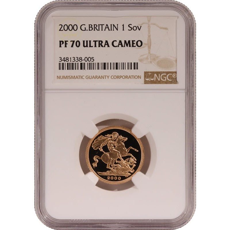 Золотая монета Великобритании 