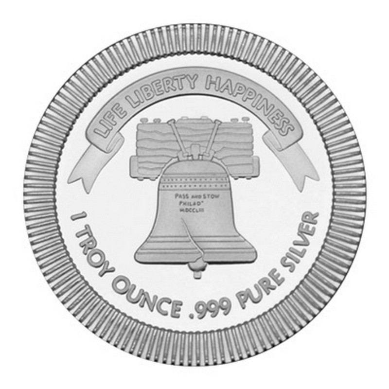 Серебряный жетон США «Колокол Свободы» 31.1 г чистого серебра (проба 0.999)