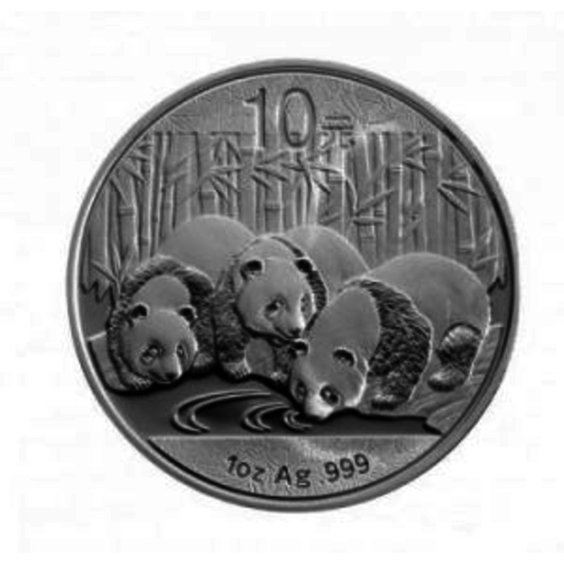 Серебряная инвестиционная монета китайская Панда 1 унция 2013 г.в.